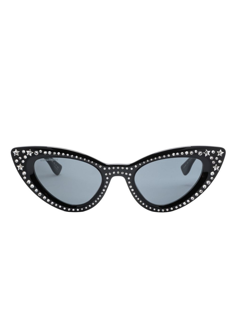 crystal-embellished cat-eye sunglasses 1