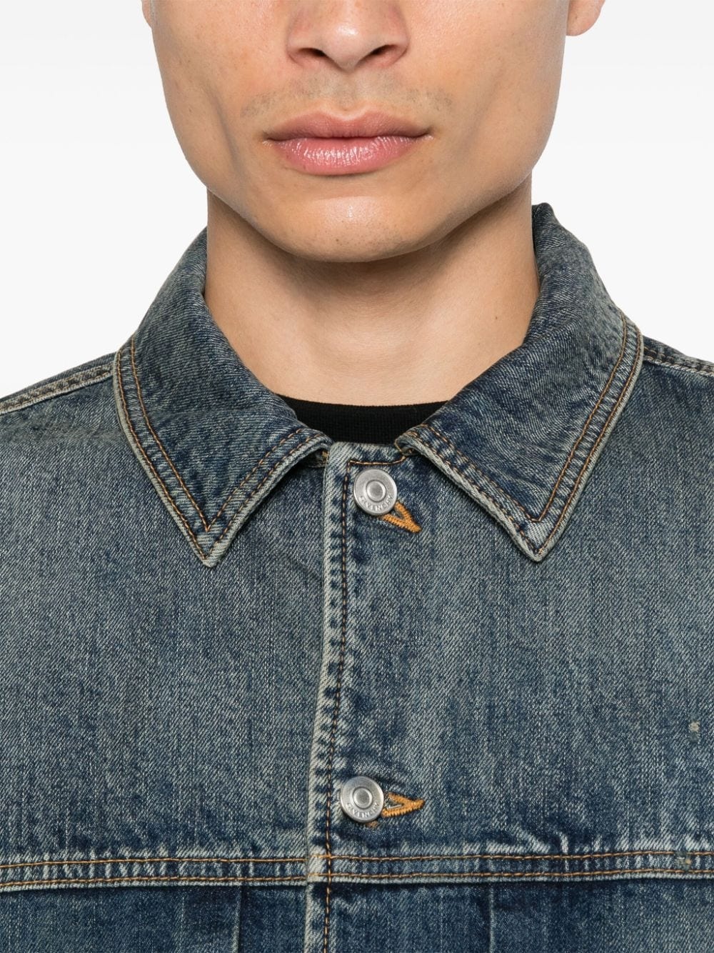 distressed denim jacket - 5
