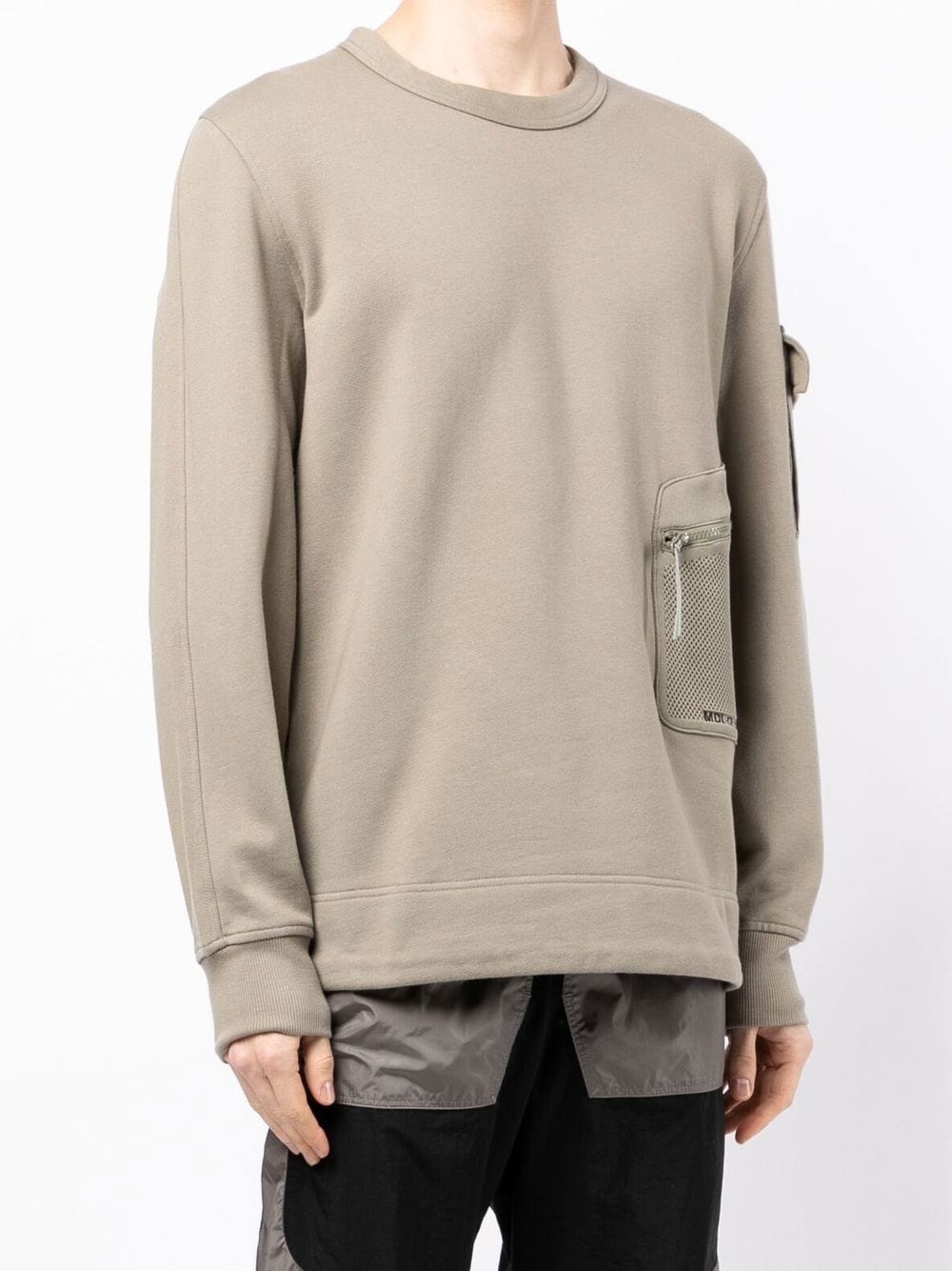 mesh-detailing sweatshirt - 3