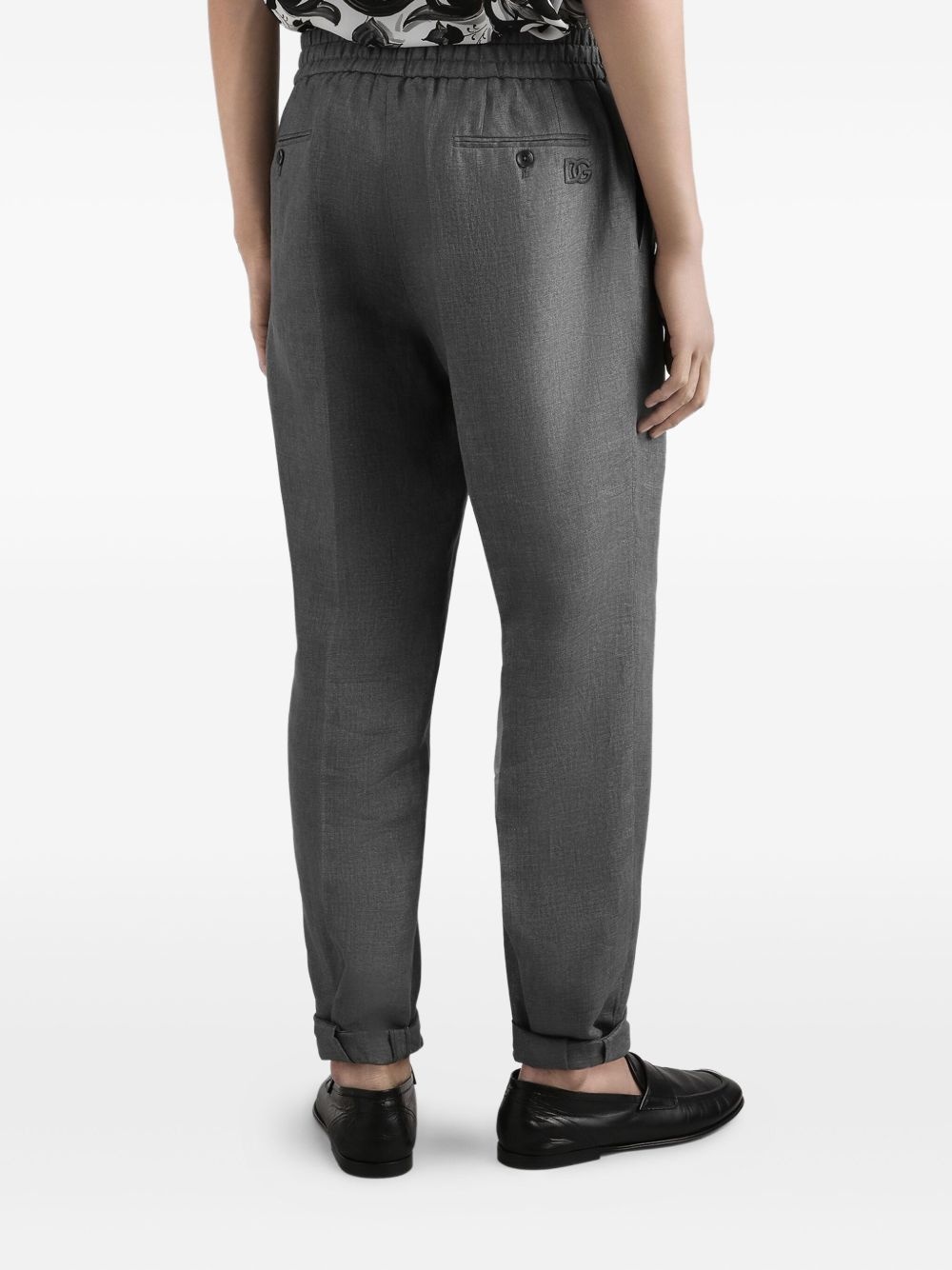 linen tapered trousers - 5