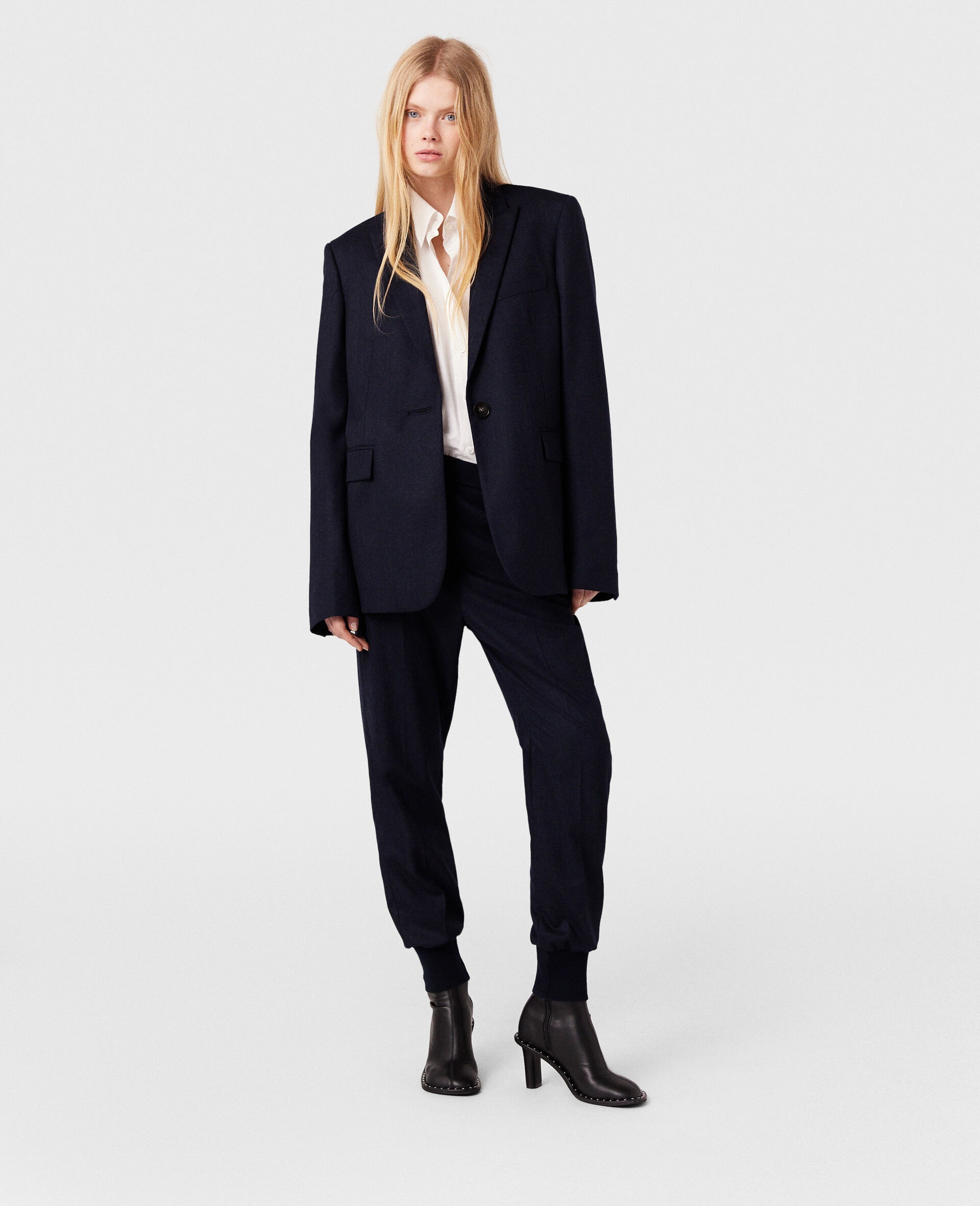 Single Breasted Wool Blazer - 5