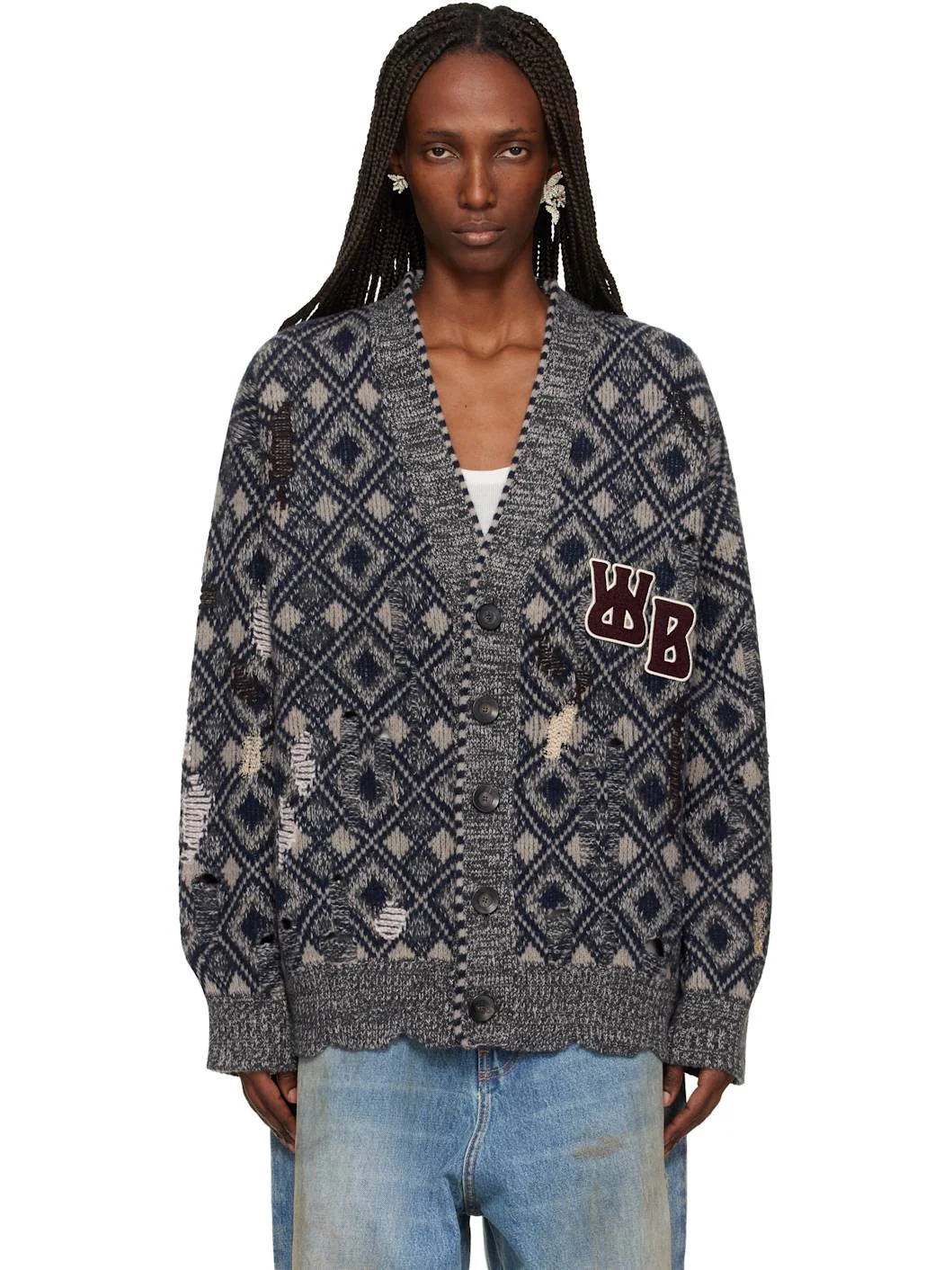 Gray 'The Sibling' Cardigan - 1