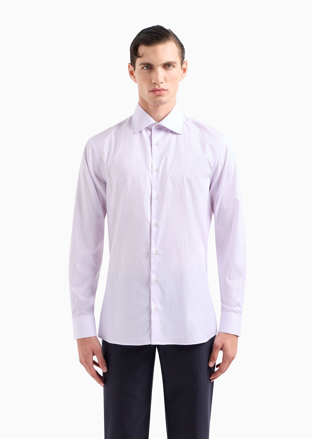 Regular-fit shirt in micro-striped luxury cotton - 2