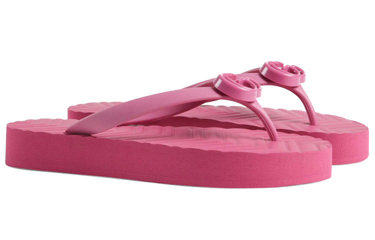 (WMNS) Gucci Chevron Thong Sandal 'Pink' 655463-J8710-5609 - 3