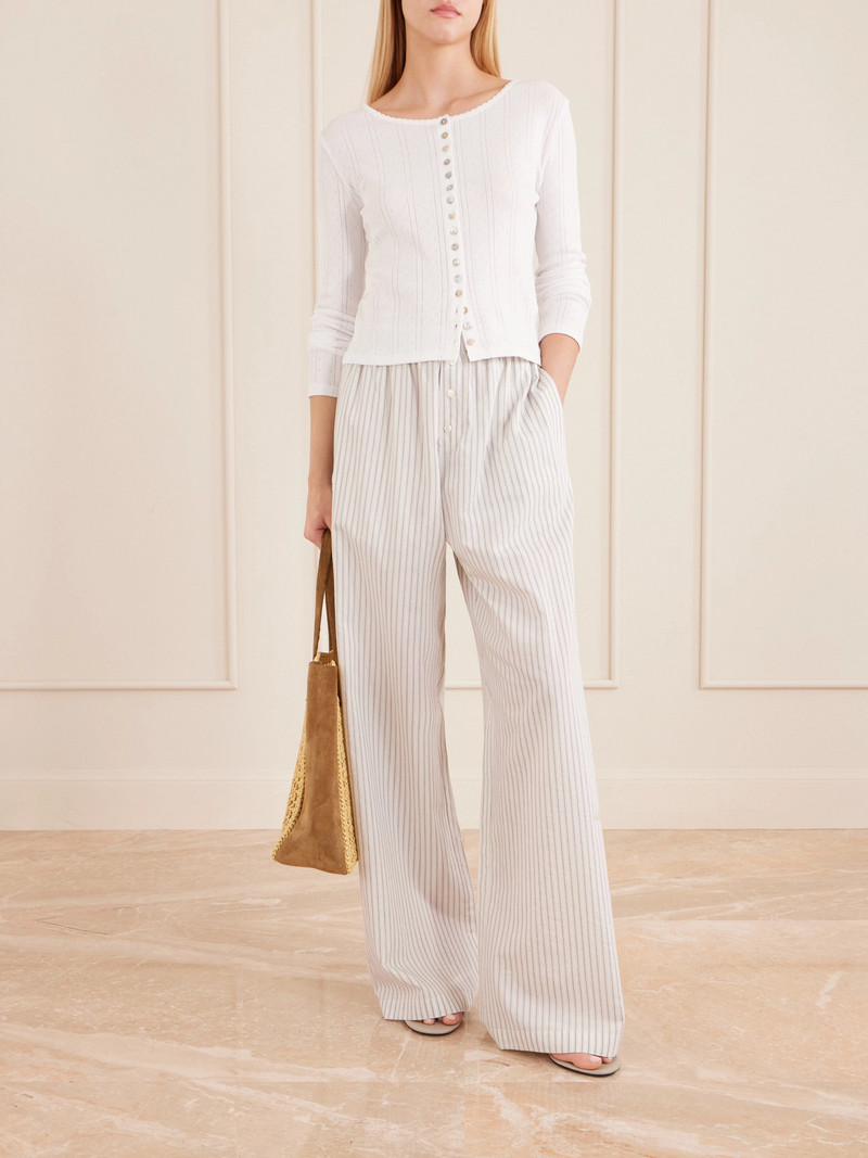 RÓHE Pointelle-knit Cotton-jersey Cardigan outlook
