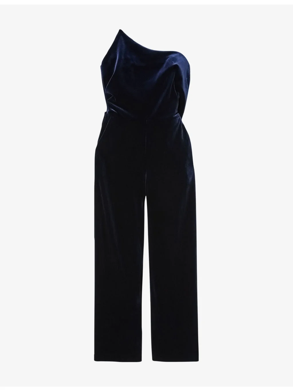 Dasha Structured Strapless Stretch-Velvet Jumpsuit - 1