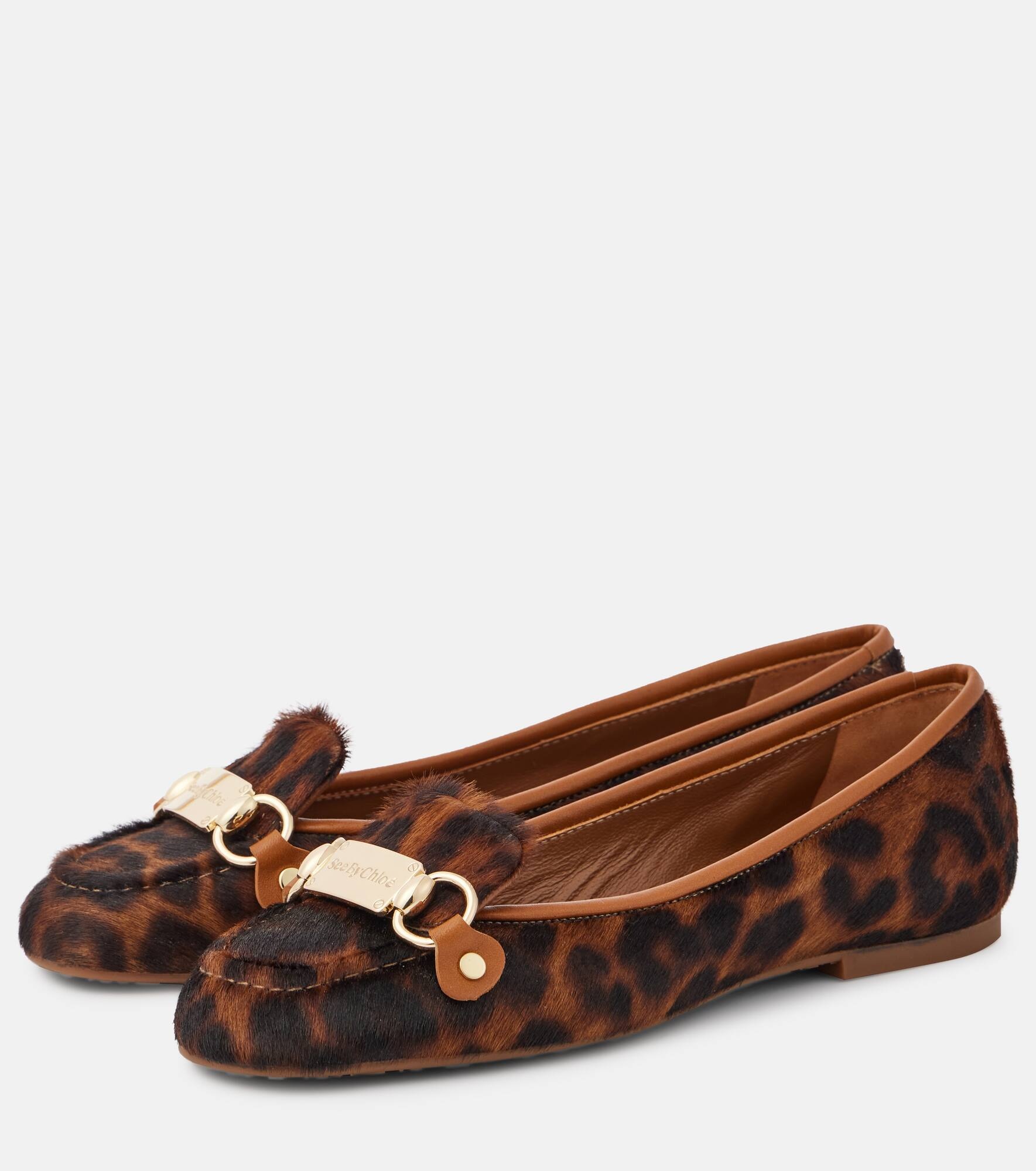 Signature calf hair ballet flats - 5