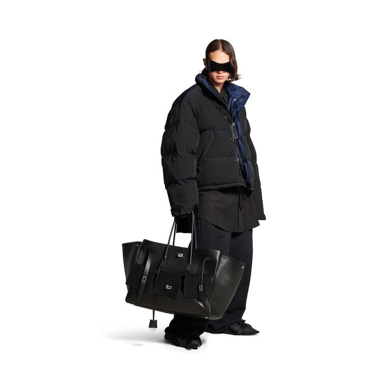 BALENCIAGA Men's Loop Sports Icon Reversible Puffer in Black outlook