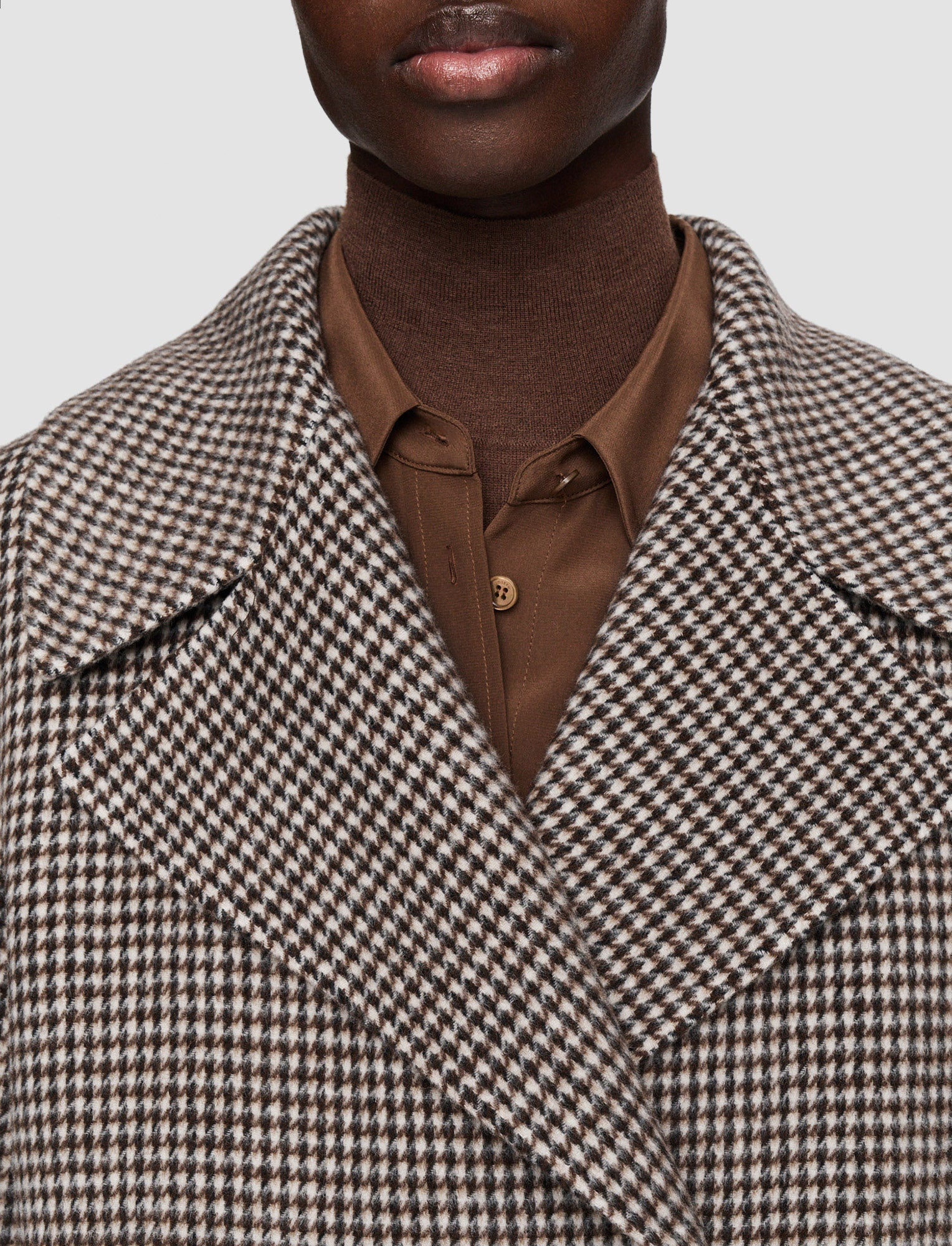 Double Face Cashmere Dogtooth Rollet Jacket - 5