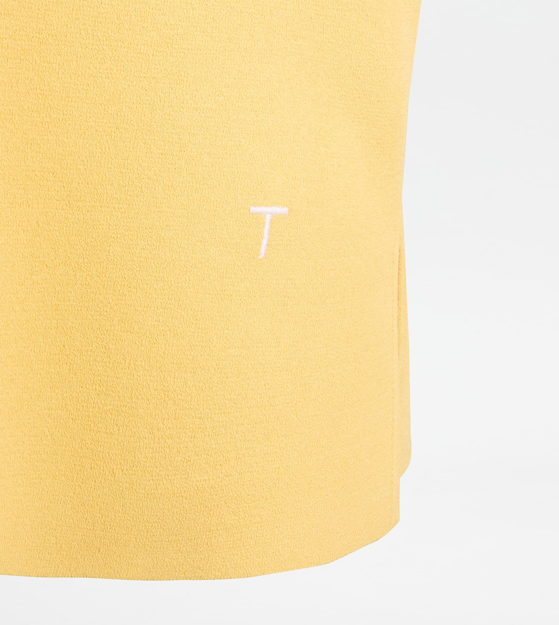 T-SHIRT IN STRETCH VISCOSE - YELLOW - 3