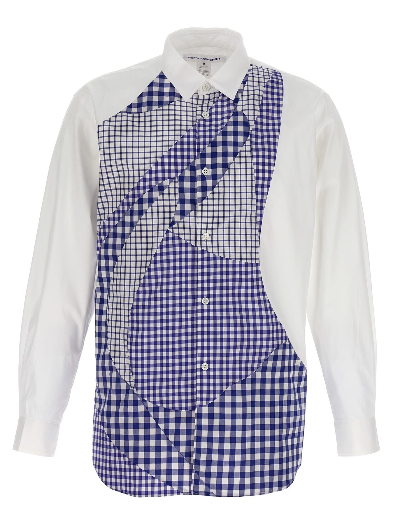 Patterned Square Shirt Shirt, Blouse White - 1