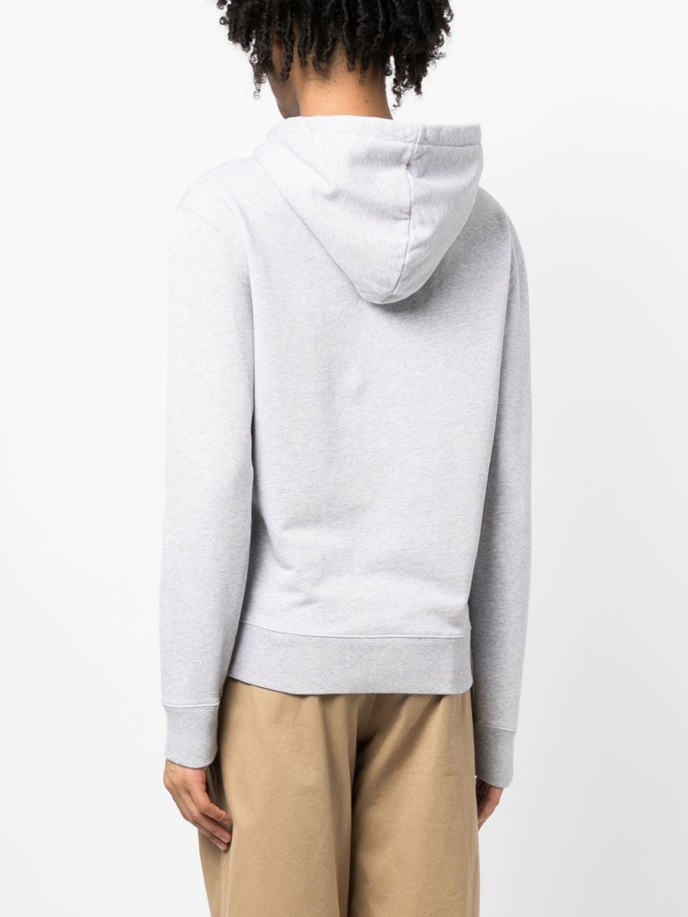 fox-print mélange-jersey hoodie - 4