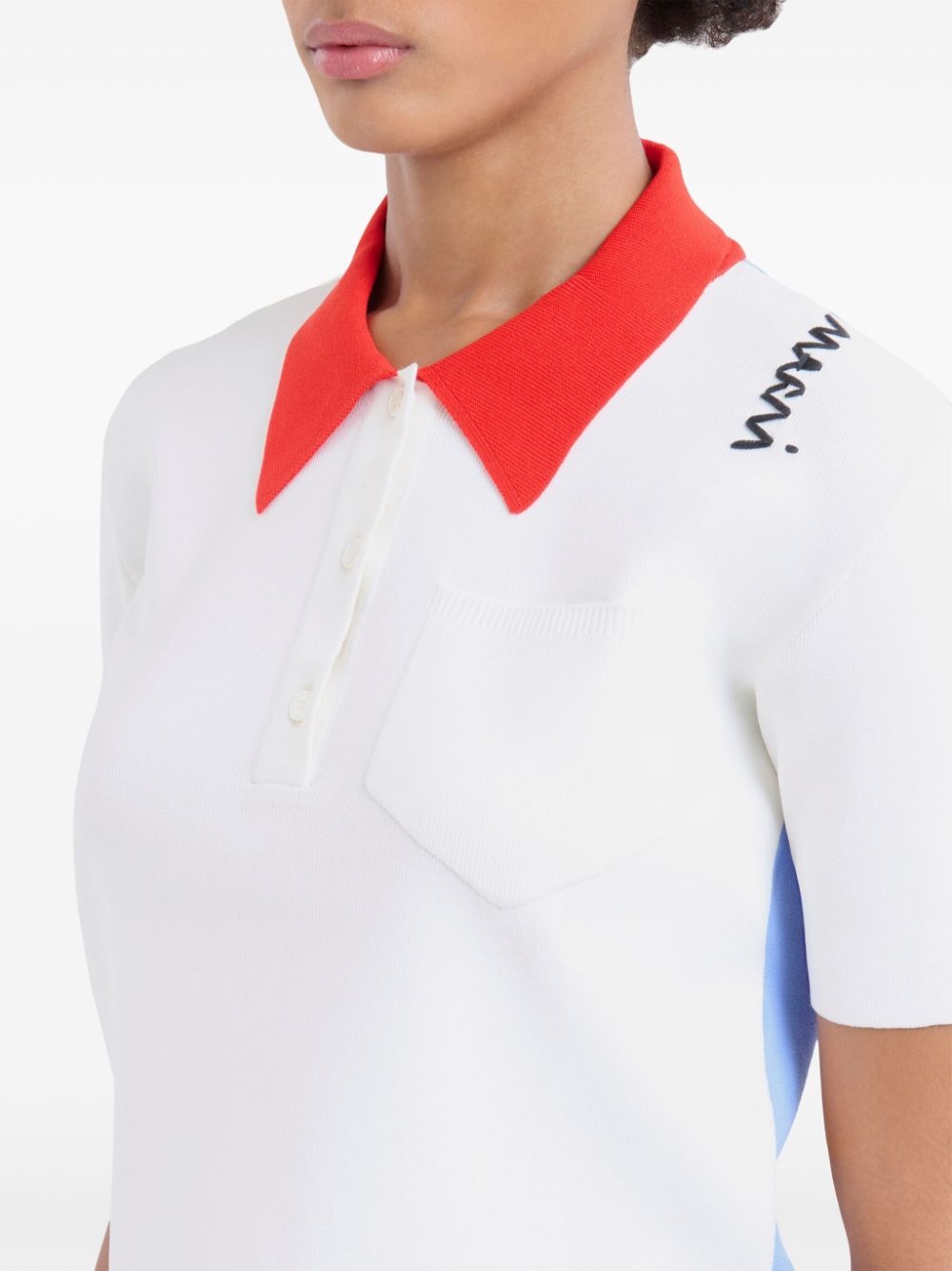 colour-block polo top - 5