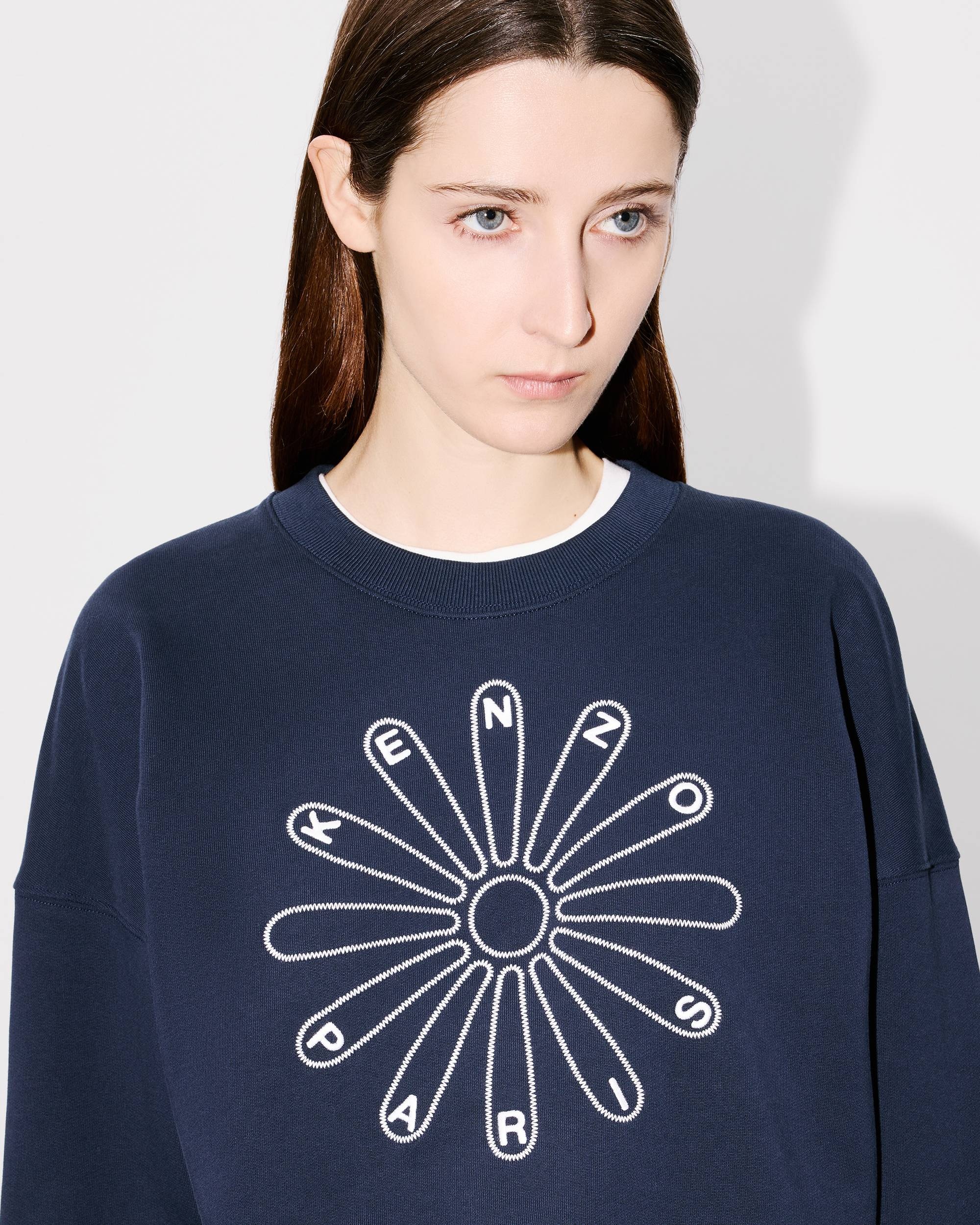 'KENZO Marguerite' cropped embroidered sweatshirt - 6