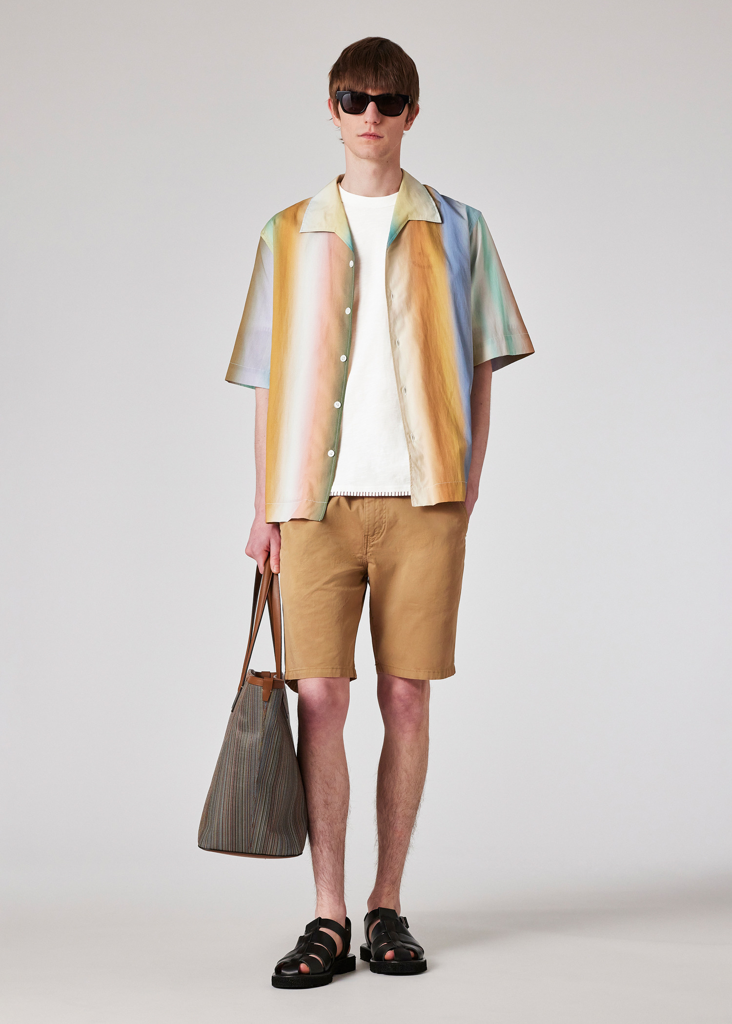 Tan Organic Cotton-Stretch Shorts - 4