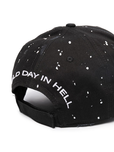 PHILIPP PLEIN paint splatter logo baseball cap outlook