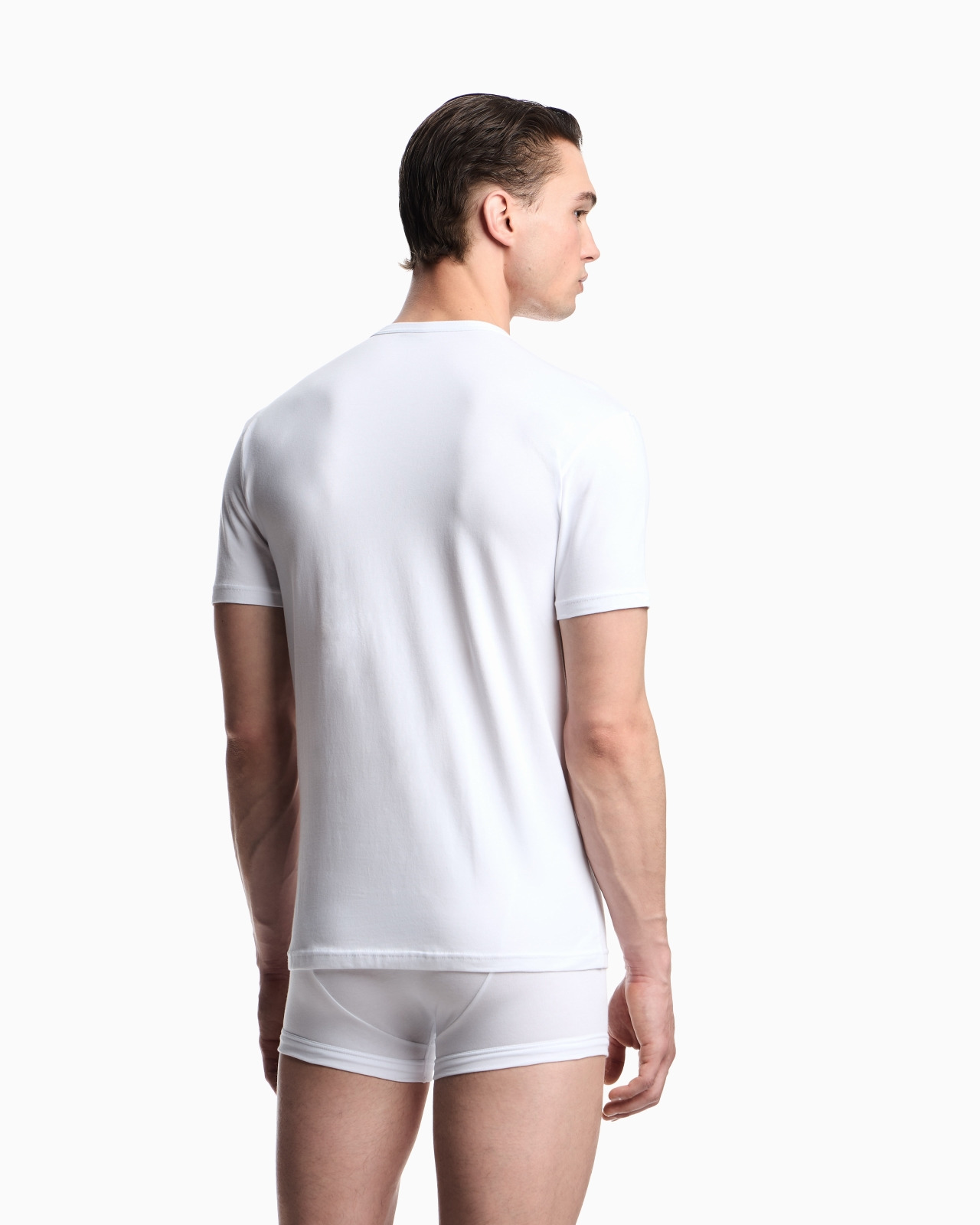 TWO-PACK OF STRETCH JERSEY FITTED LOUNGEWEAR T-SHIRTS - 3