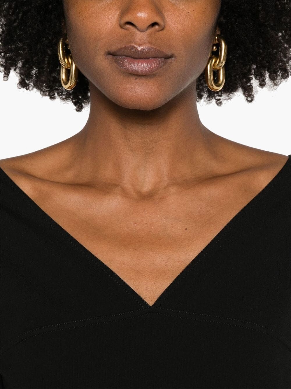 Fendi Women Abito Midi In Techno Jersey - 4