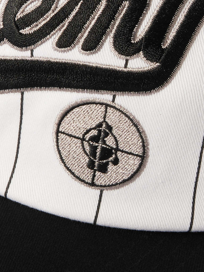 + Public Enemy Logo-Appliquéd Striped Cotton-Twill Baseball Cap 4