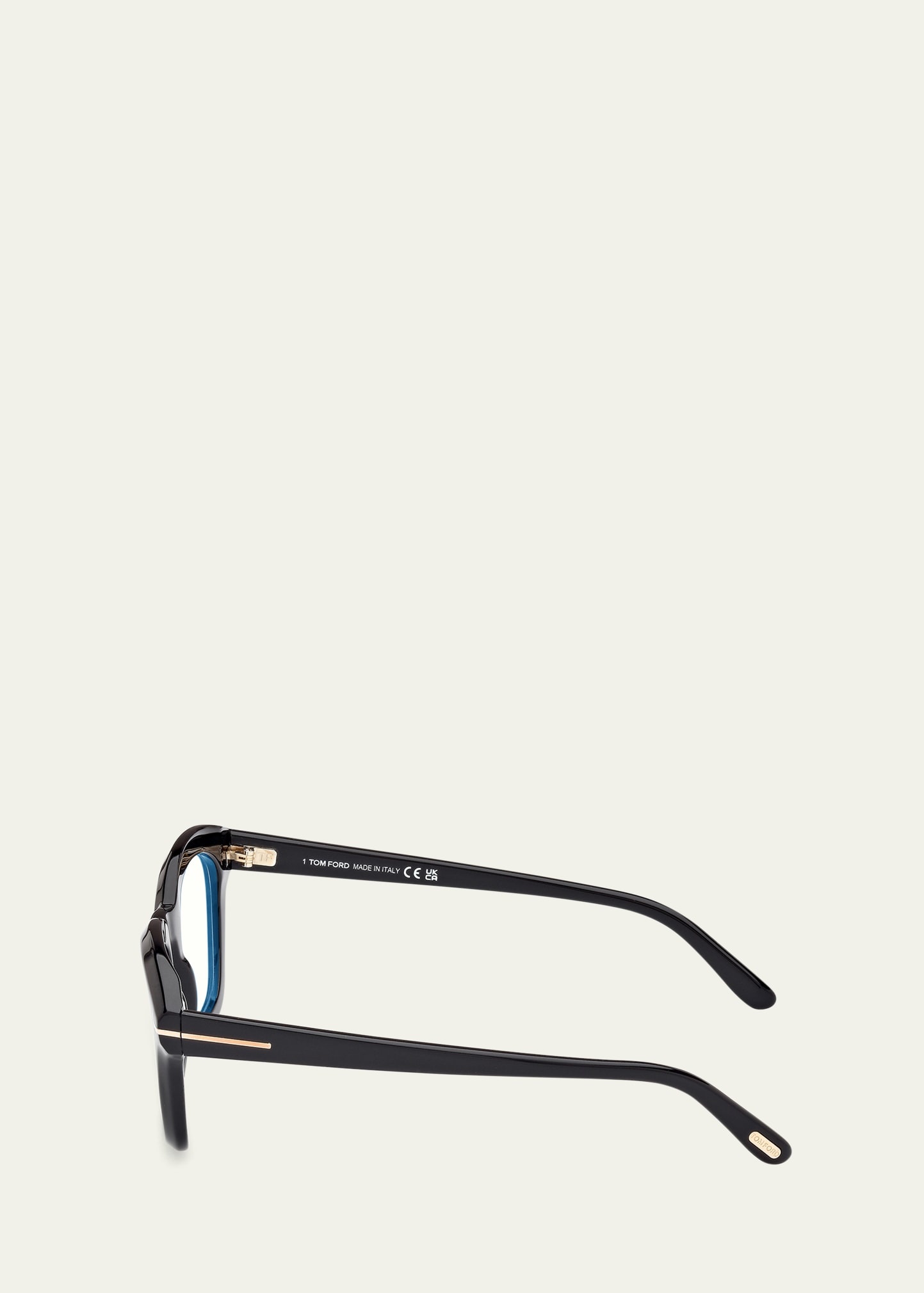 Men's Acetate Blue Blocking Square Glasses - 3