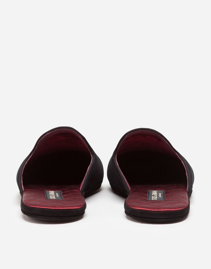 Velvet slippers with coat of arms embroidery - 3