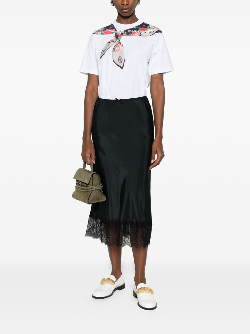 Moschino lace-trim midi skirt outlook