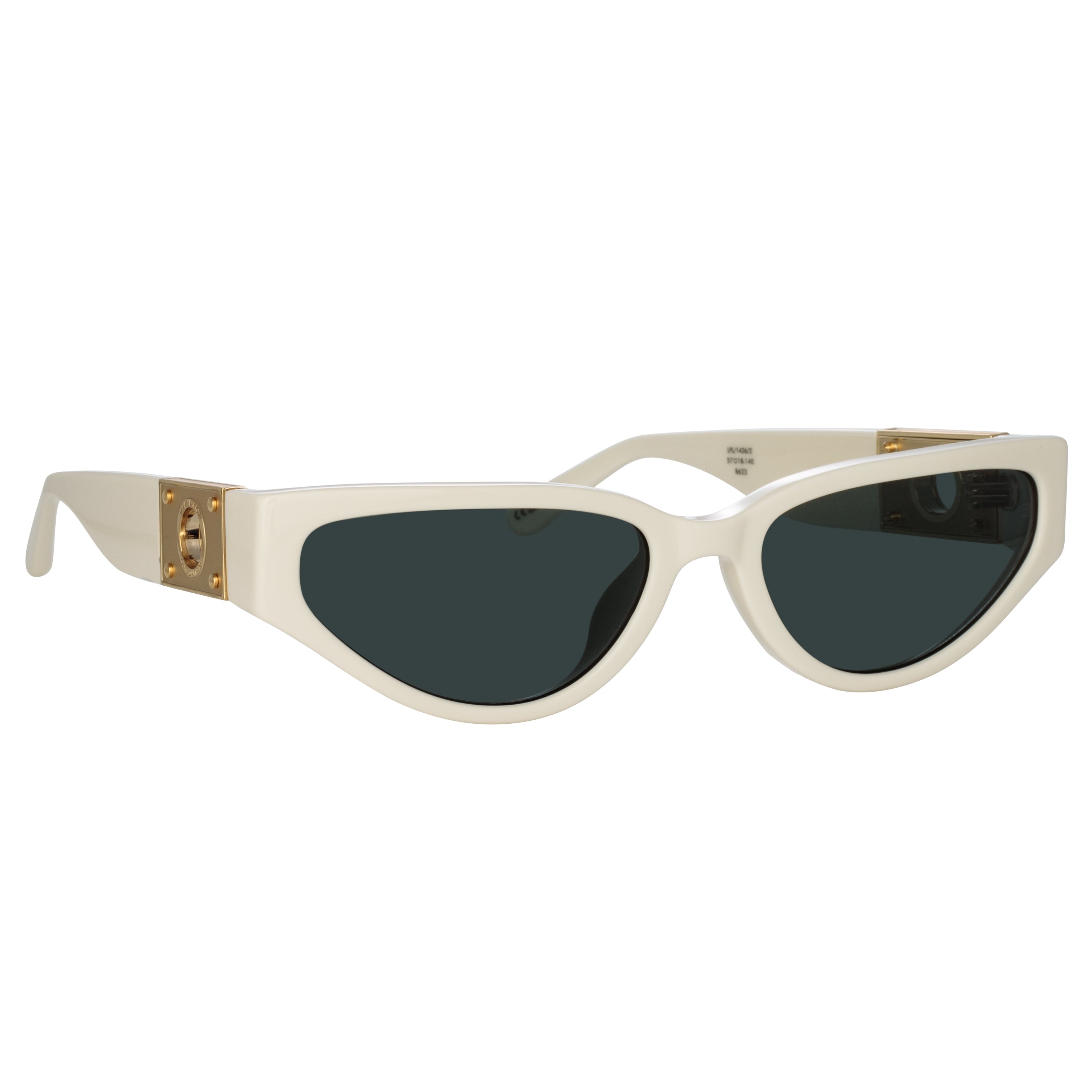 TOMIE CAT EYE SUNGLASSES IN WHITE - 3