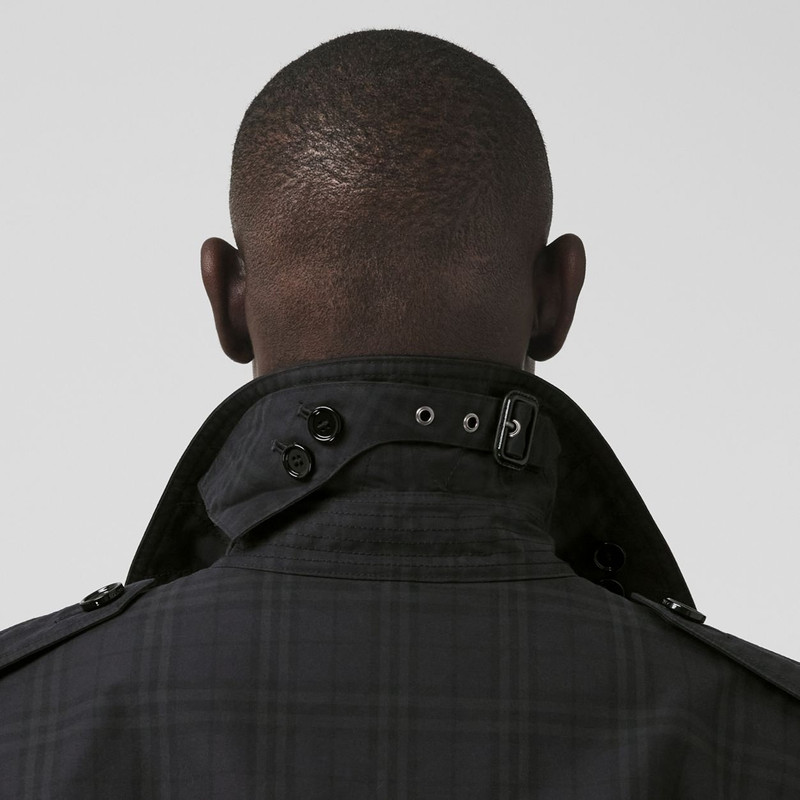 Check Cotton Trench Coat 6