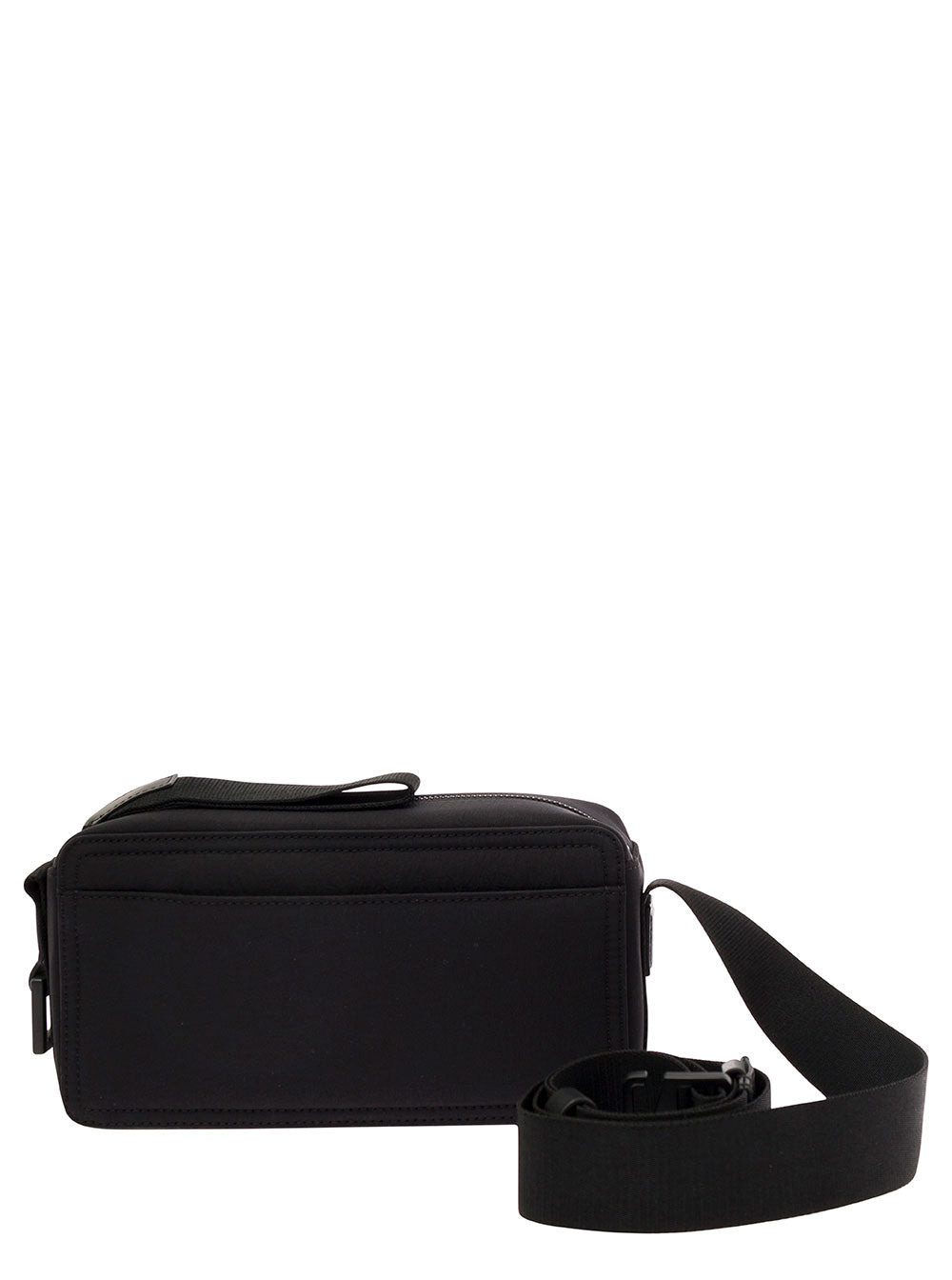 Jacquemus Men 'Le Cuerda Horizontal' Black Messenger Bag With Logo Lettering Detail In Cotton Man - 4