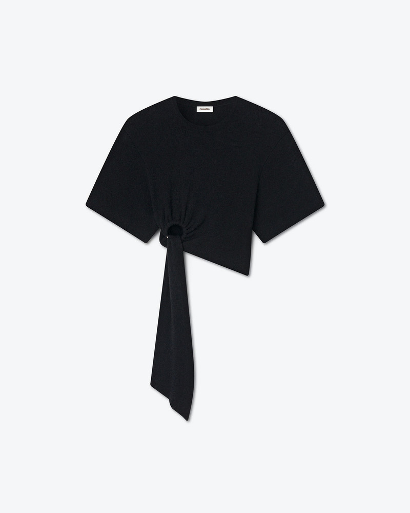DAVITA - Ruched-detail top - Black - 1