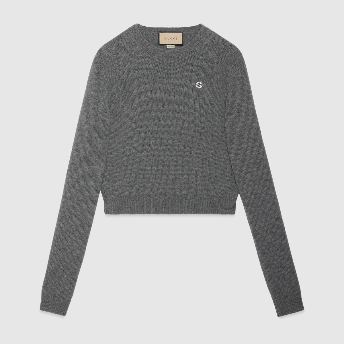 Wool cashmere sweater with embroidery - 1