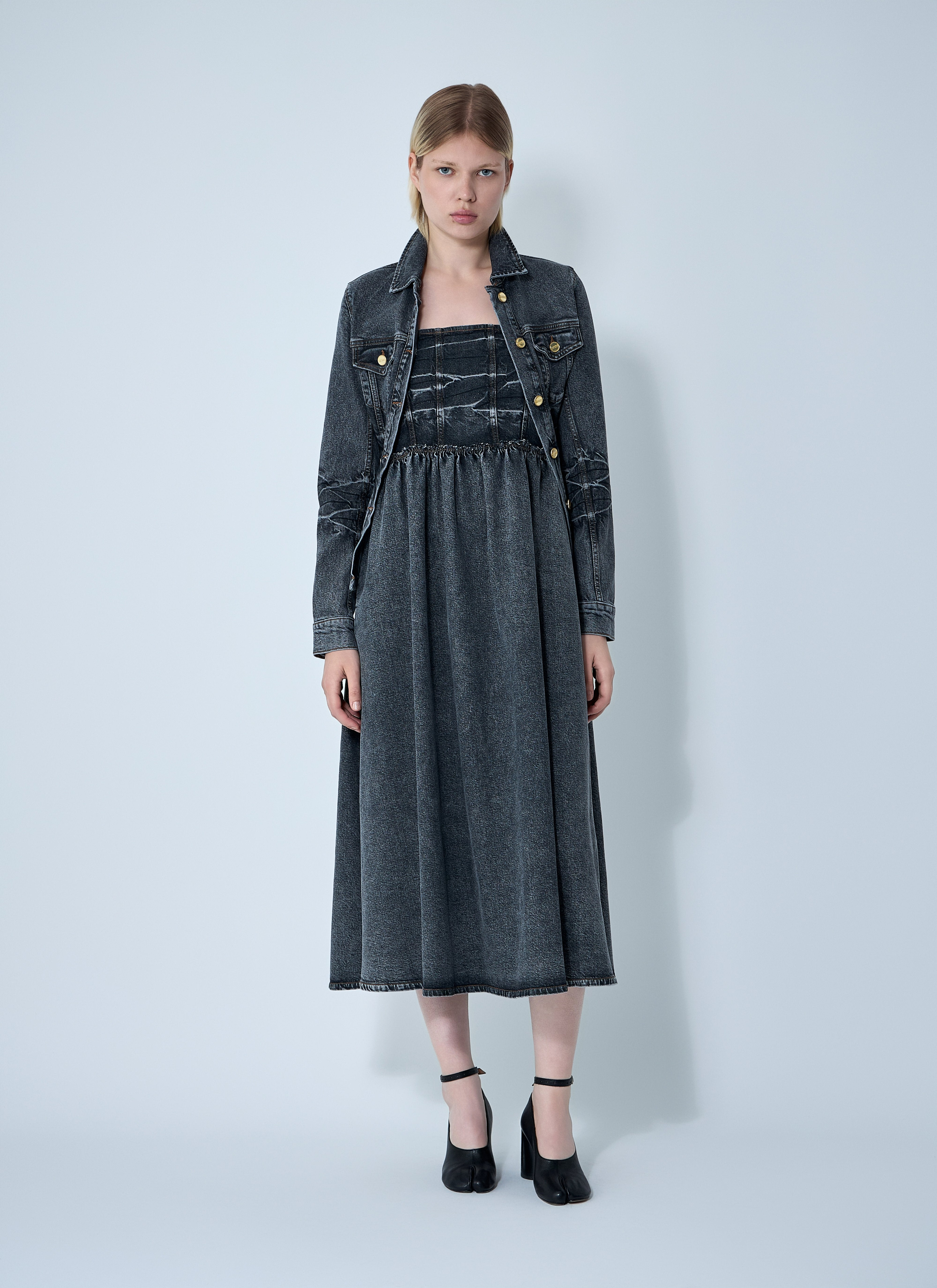 Ganni Women Stretch Future Denim Dress - 2