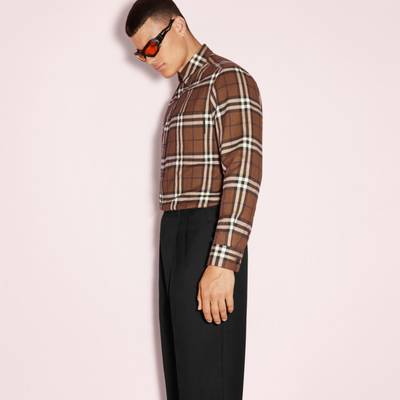 Burberry Button-down Collar Check Cotton Flannel Shirt outlook
