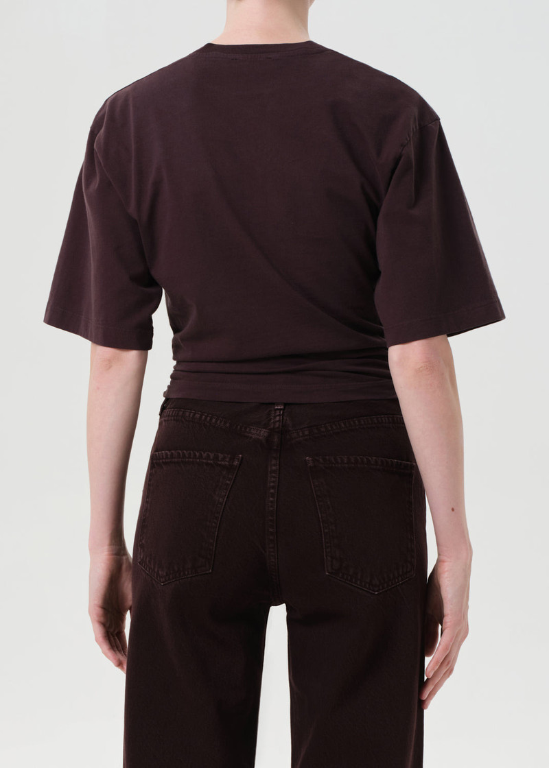 AGOLDE SHARI TEE IN ROOT outlook