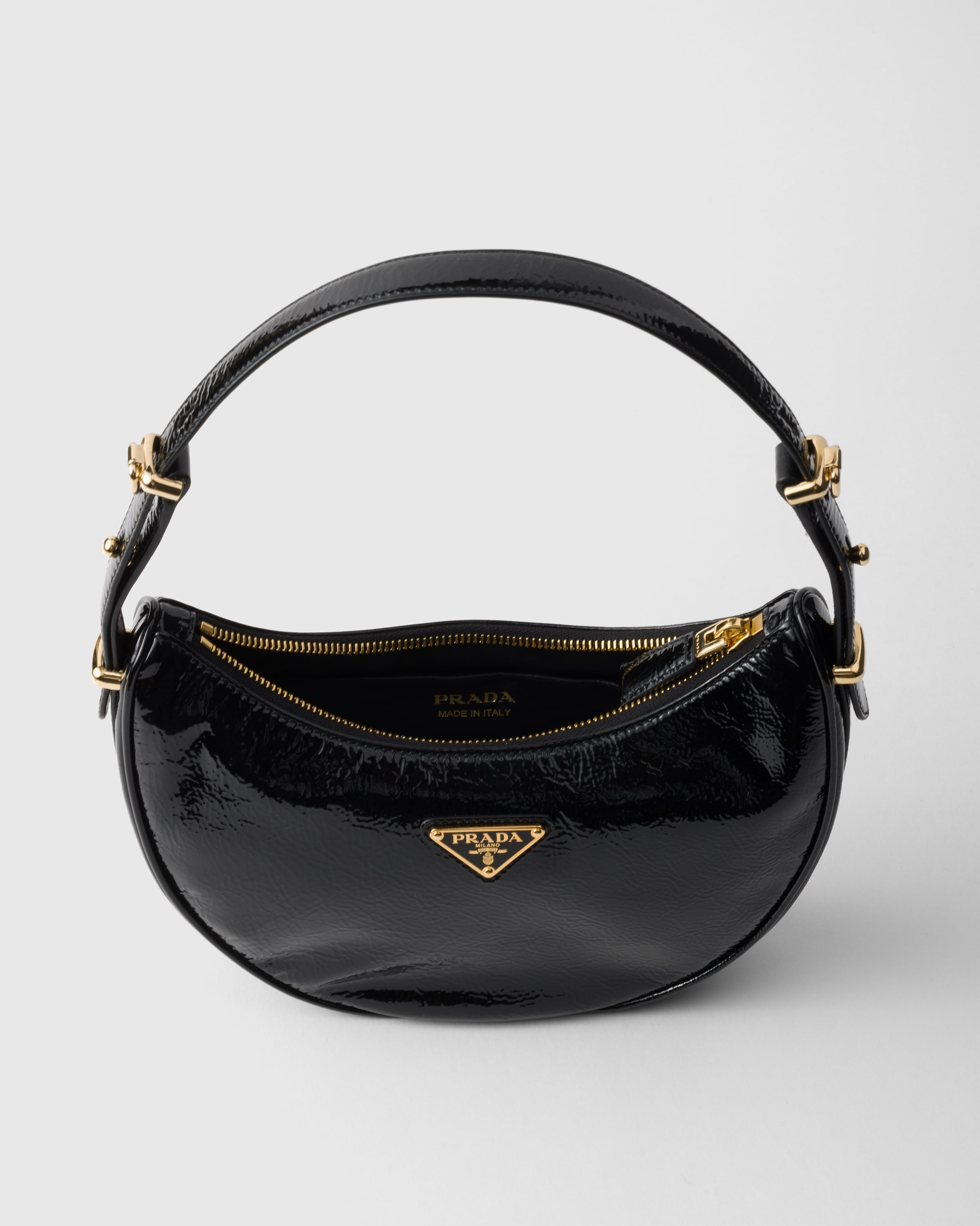 Prada Arqué naplak patent leather shoulder bag - 5