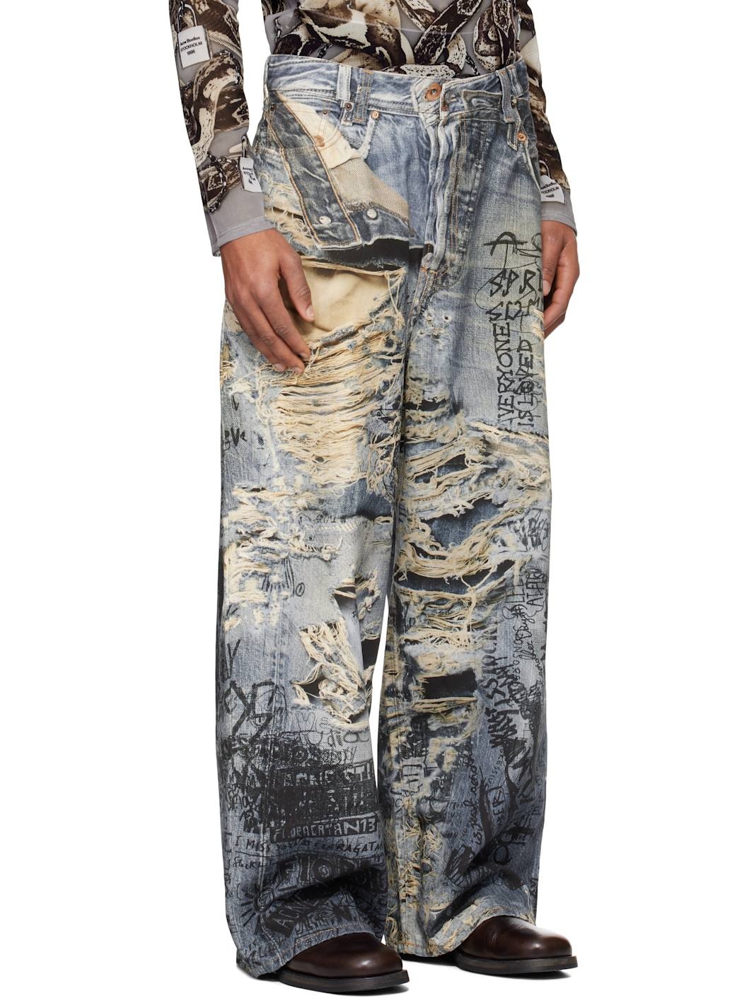 Blue Super Baggy Fit 2023 Jeans - 2