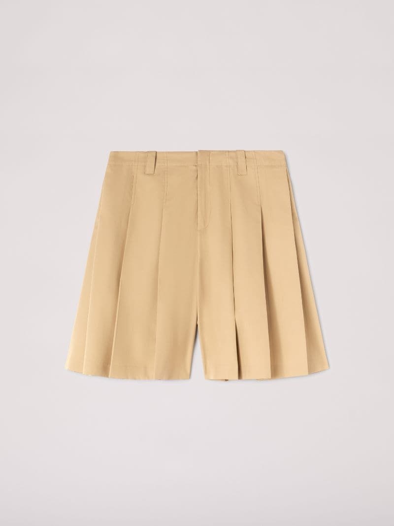 Pleated Short Pants - 1