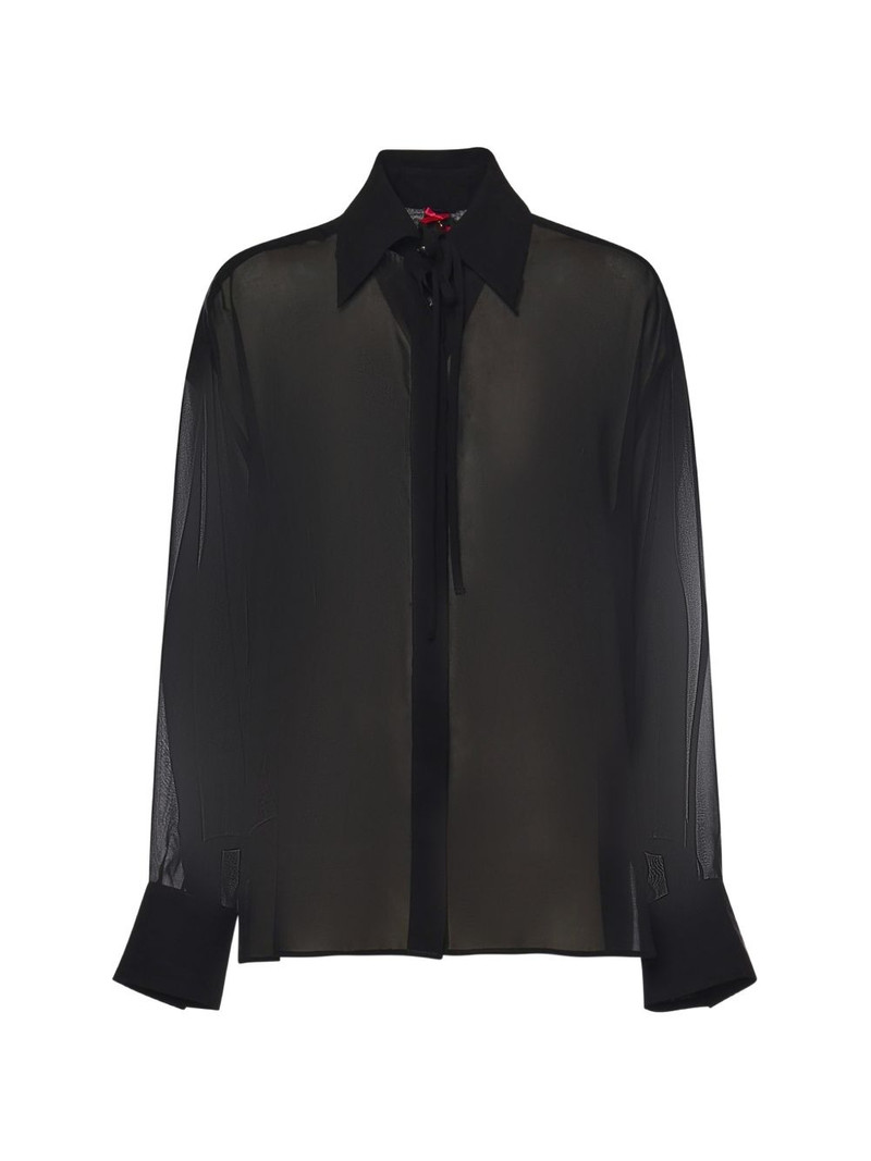 tie-neck shirt 1