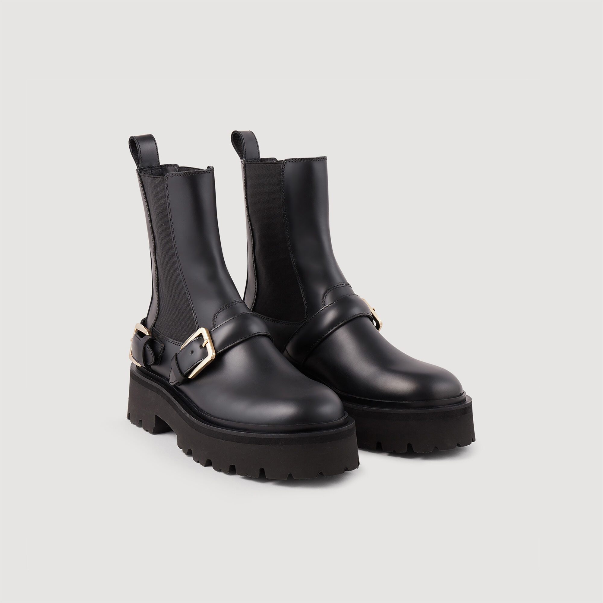 LEATHER ANKLE BOOTS - 3