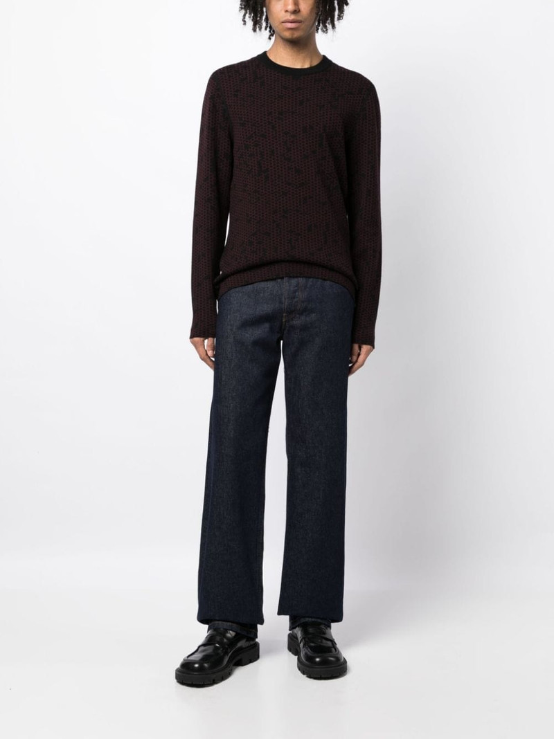 Lanvin patterned intarsia-knit wool jumper outlook