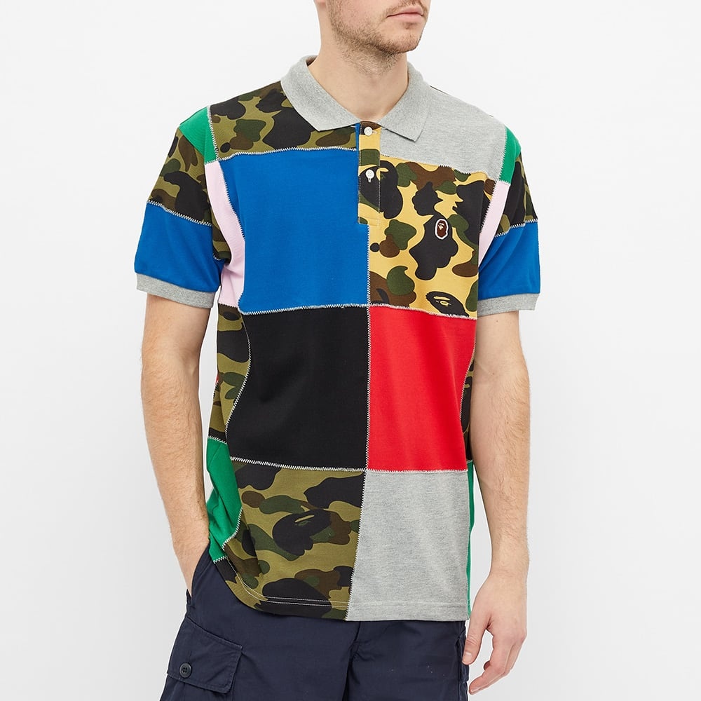 A Bathing Ape Patchwork Polo - 5