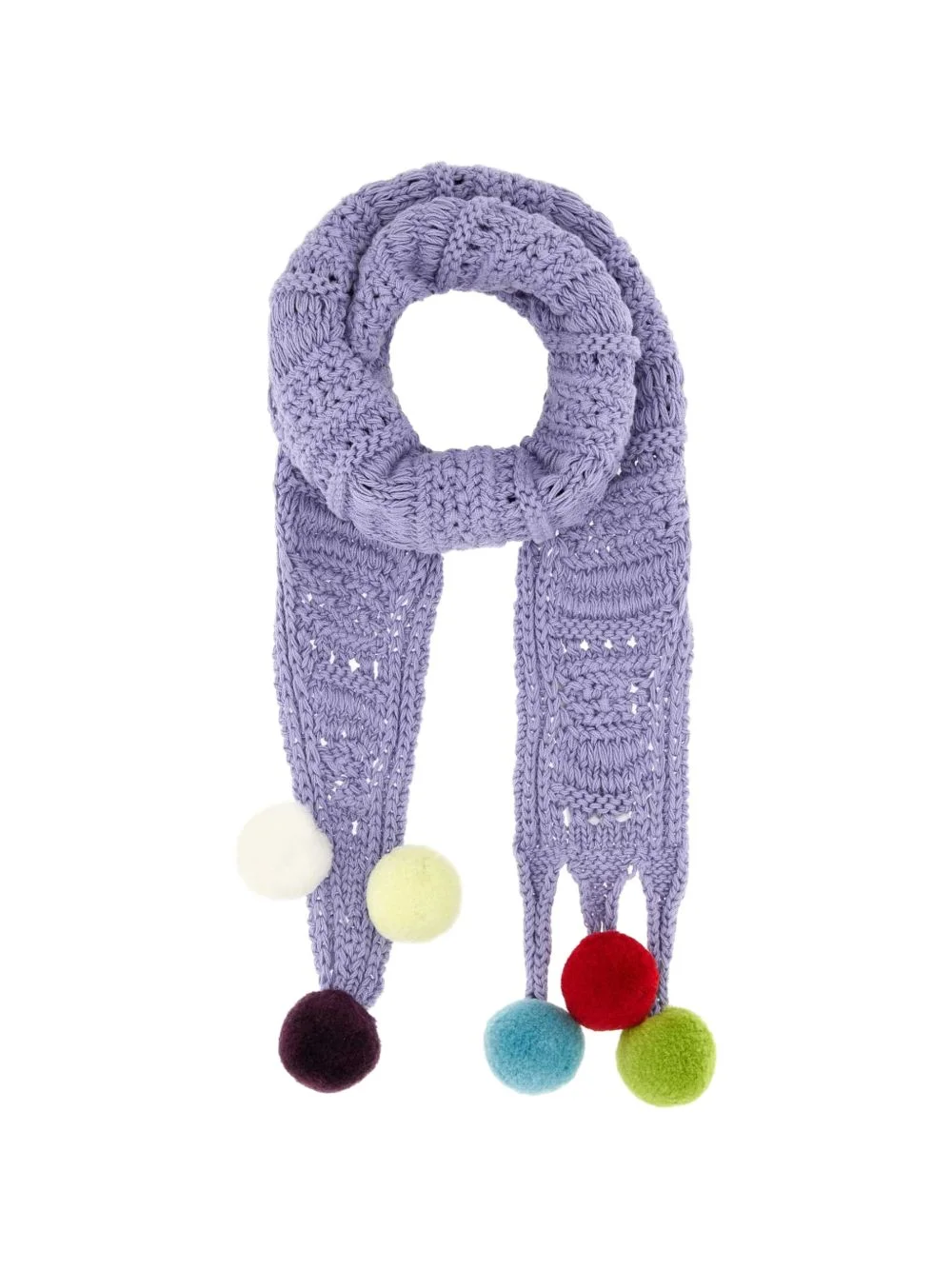 pom-pom crochet scarf - 1