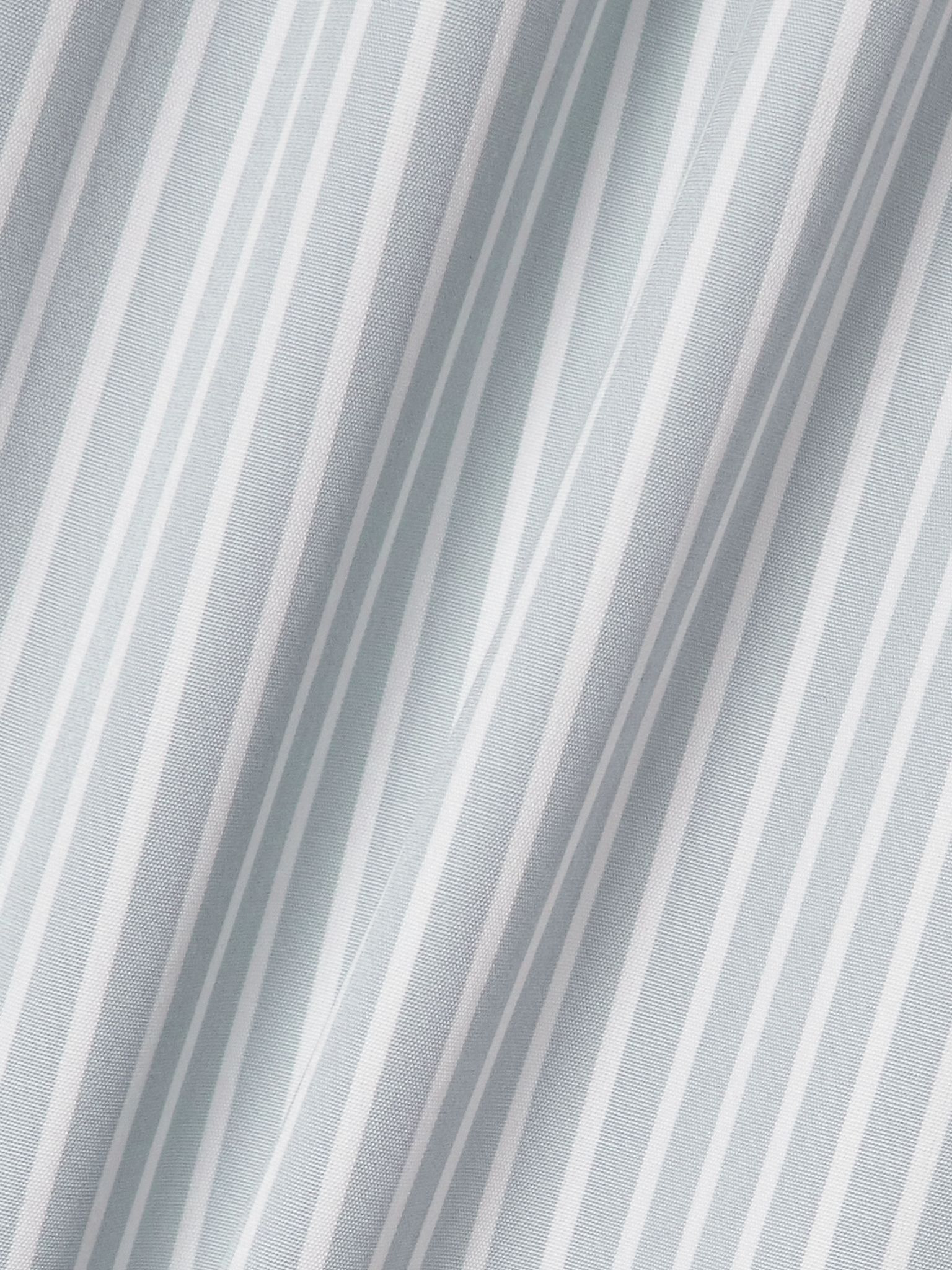 Josie shirred striped cotton-poplin midi dress Light blue - 4