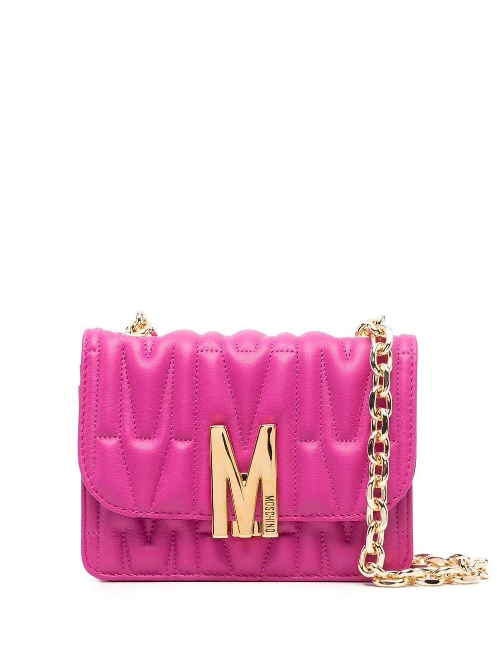 M-logo quilted shoulder bag - 1