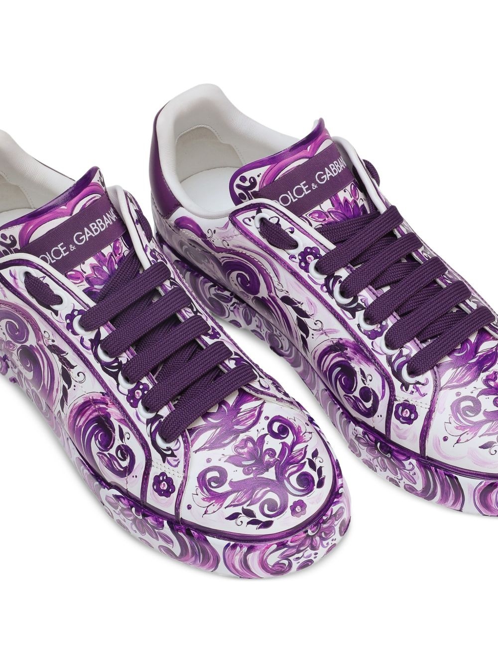 Maiolica-print sneakers - 4