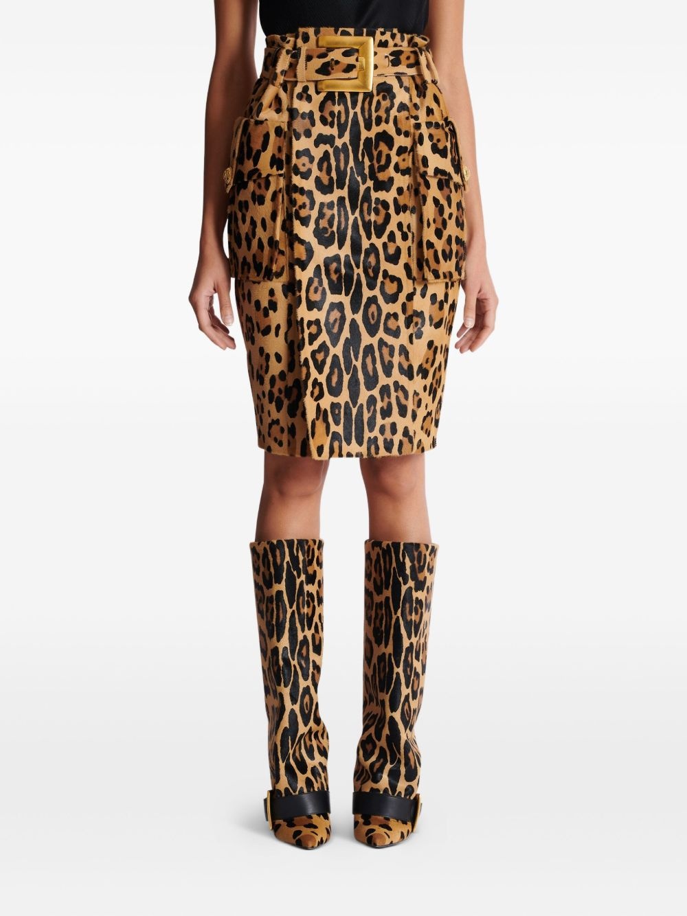 leopard-print skirt - 6