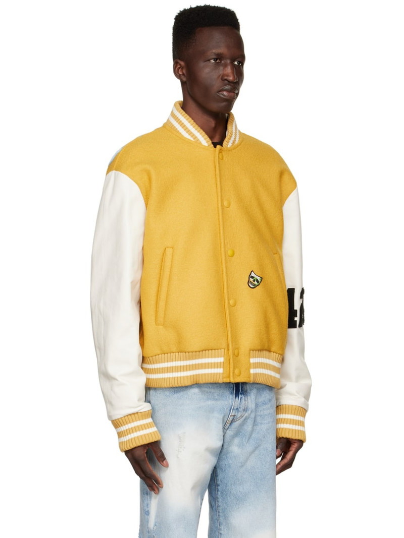 Yellow Wool Bomber Jacket 2
