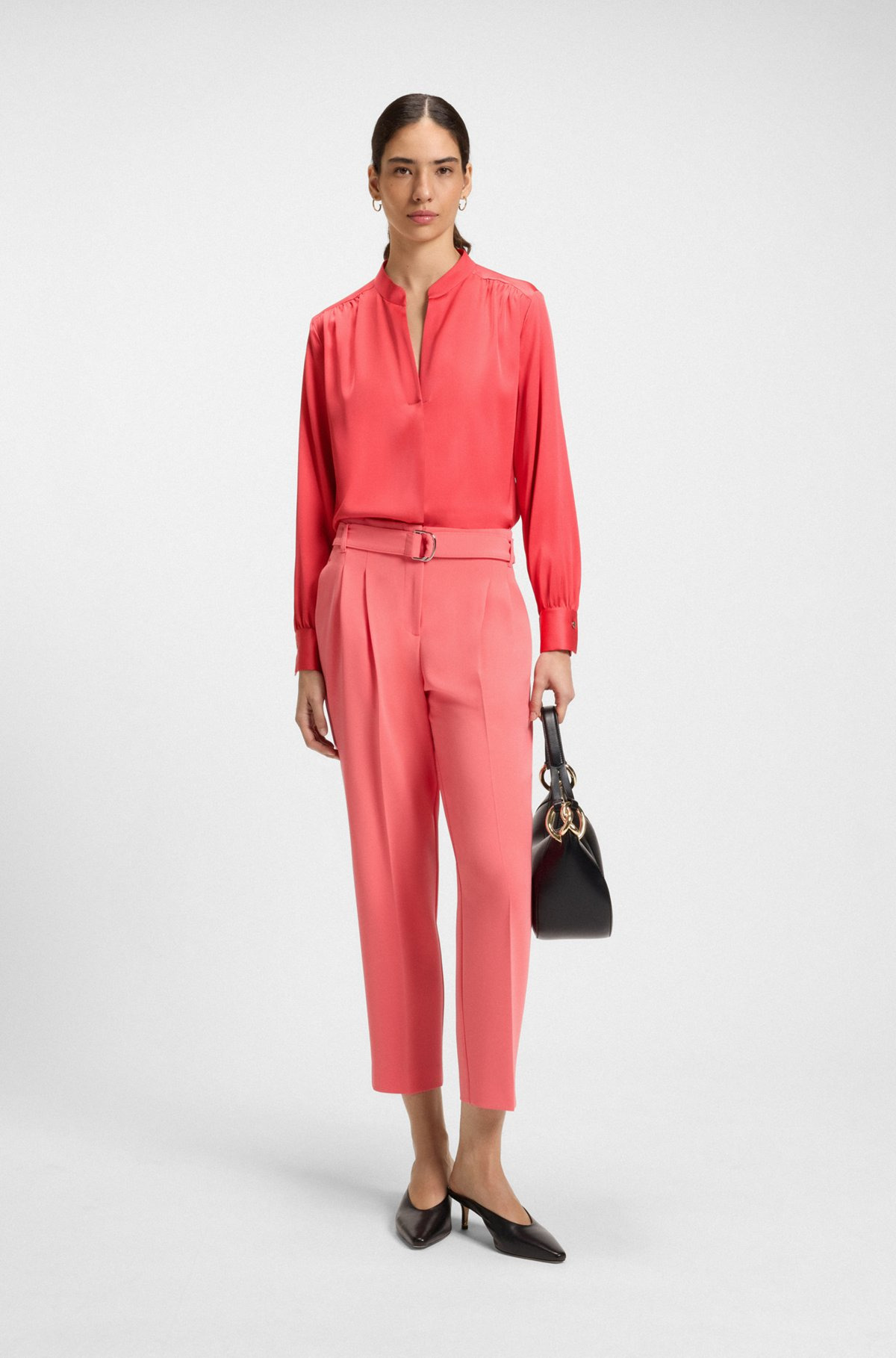 REGULAR-FIT BLOUSE IN STRETCH SILK - 3