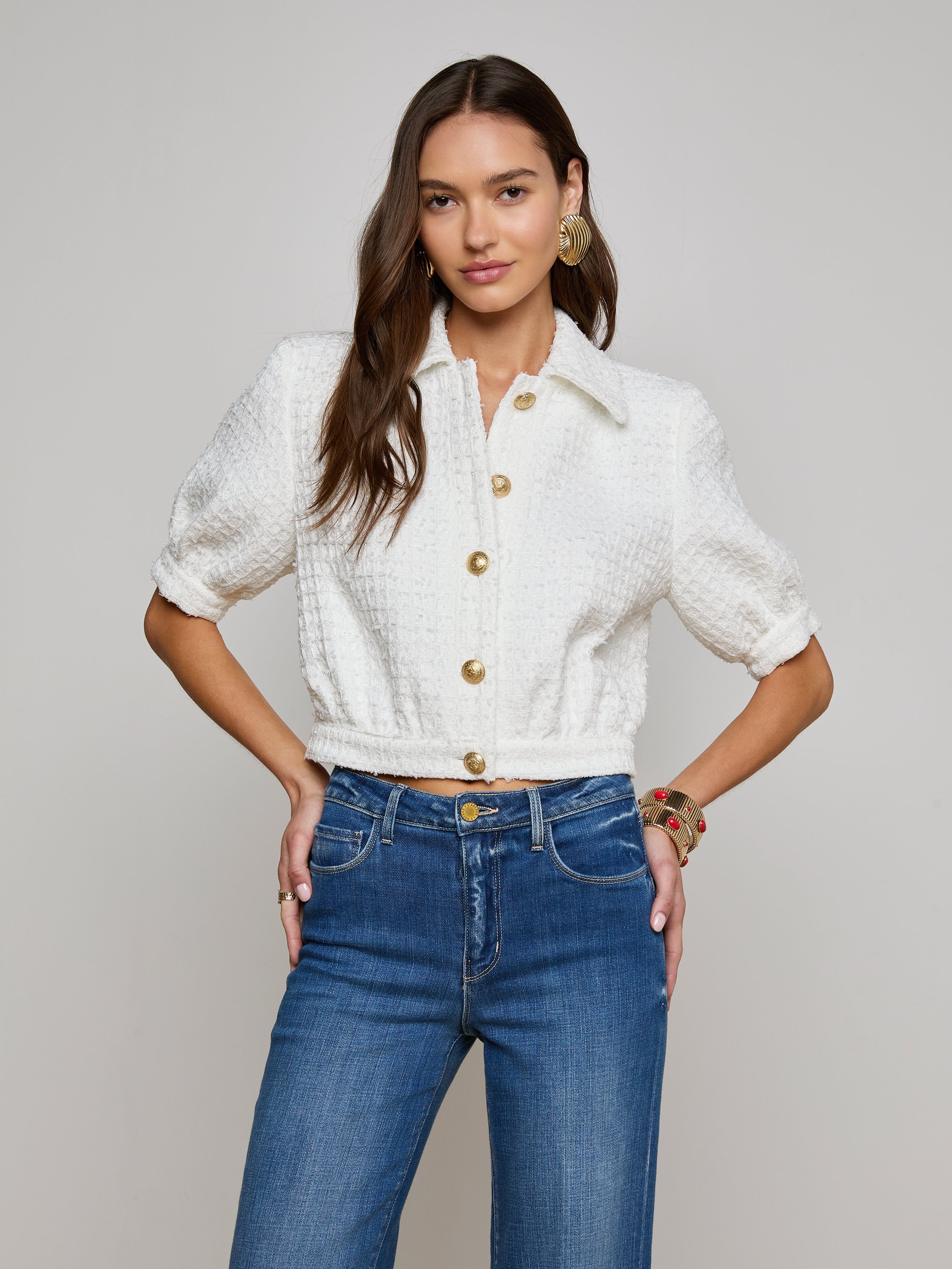Cove Cropped Tweed Jacket - 3