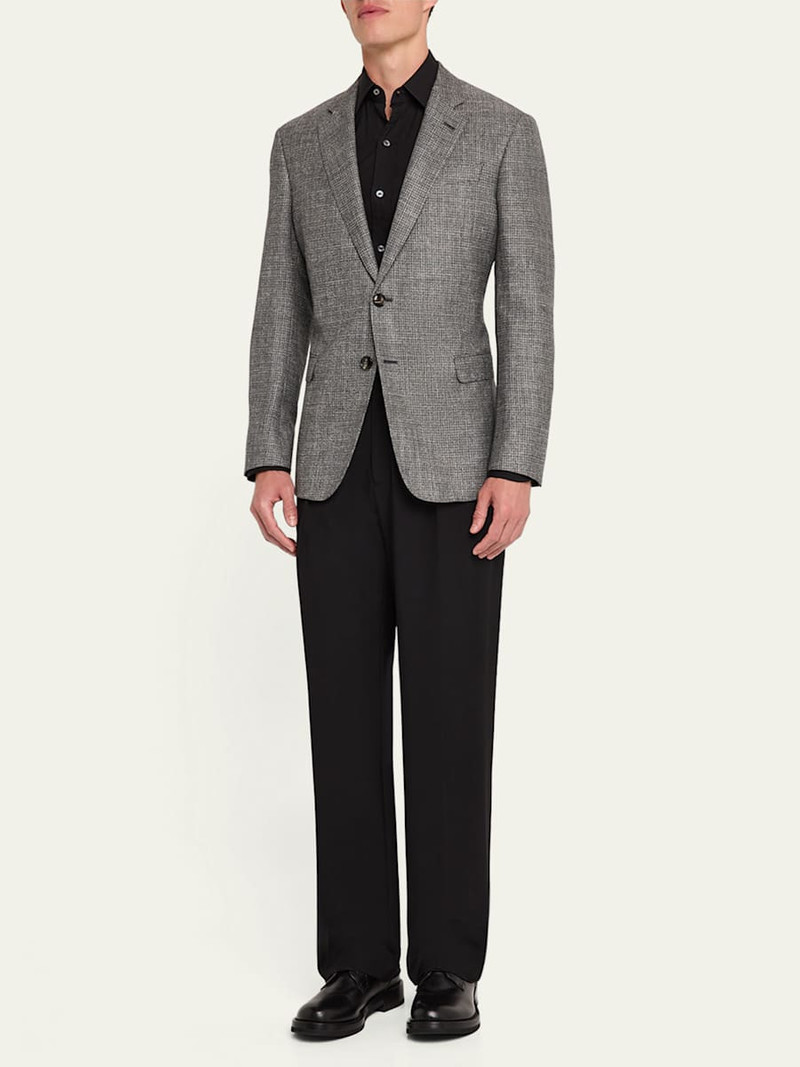 GIORGIO ARMANI Men's Crushed Texture Sport Coat outlook